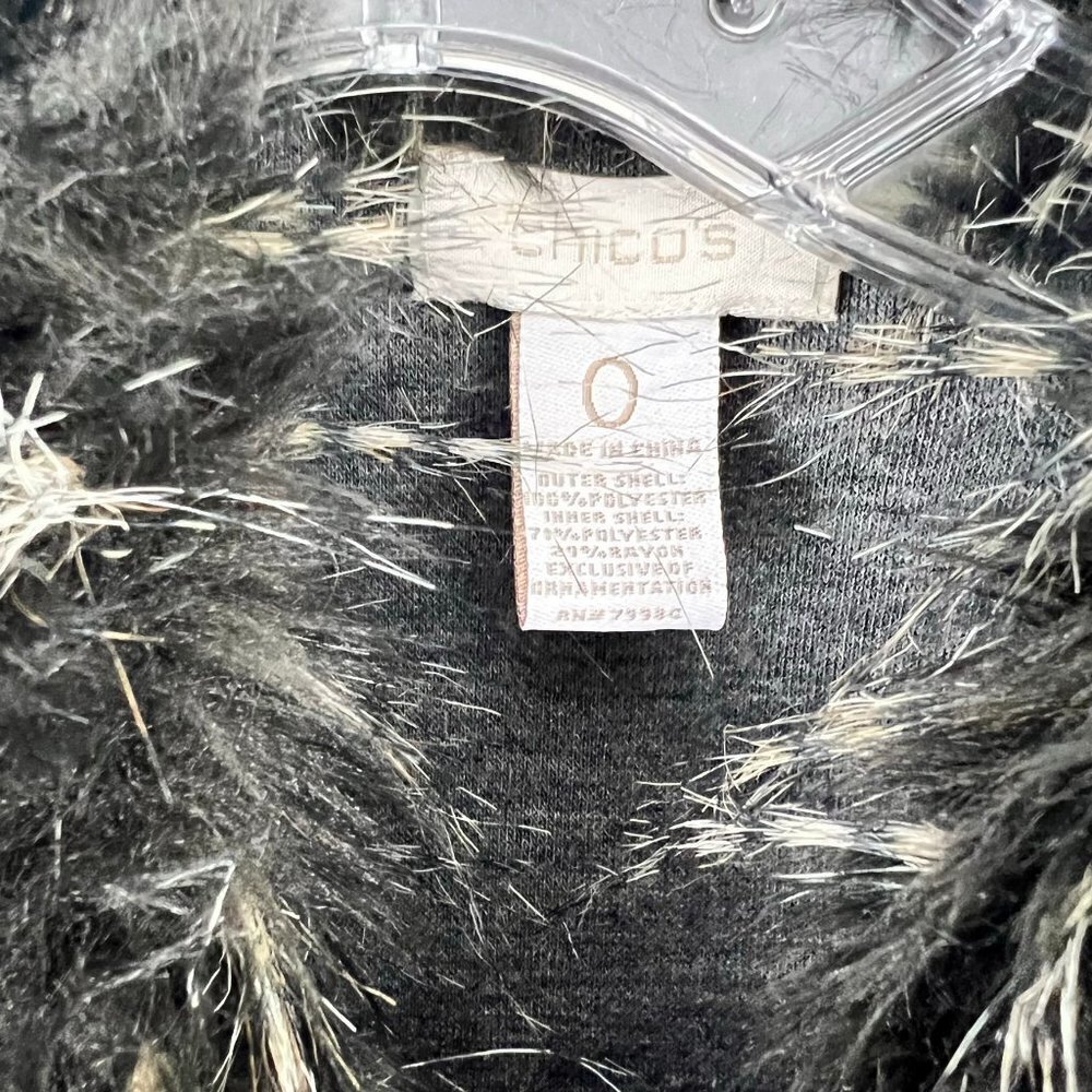 Chicos Sz 0 (S) Reversible Solid Gray Burgundy Pl… - image 2